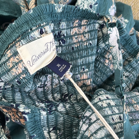 Universal Thread Teal Ikat Print Sleeveless Tiered Midi Dress Women’s Size XL - Picture 4 of 6